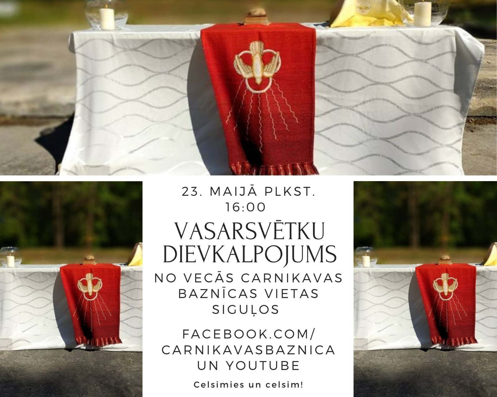 Vasarsvētku dievkalpojums 23. maijā 