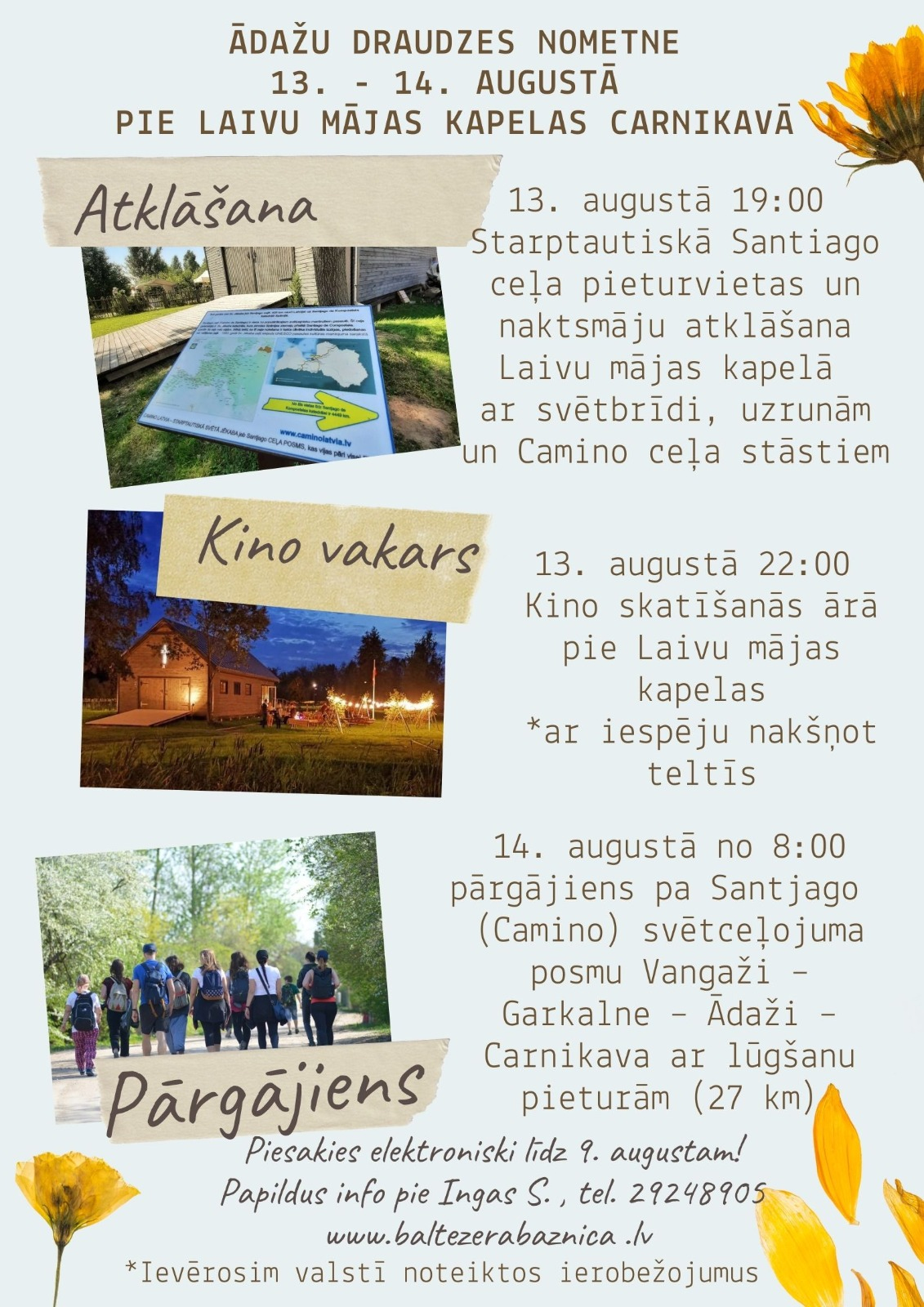 Draudzes nometne 13.-14. augustā
